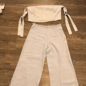 Blue Two Piece Pant Set